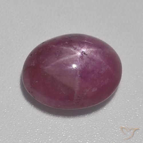 rubi estrela Roxo médio-escuro Natural 6.93ct, oval, Opaco