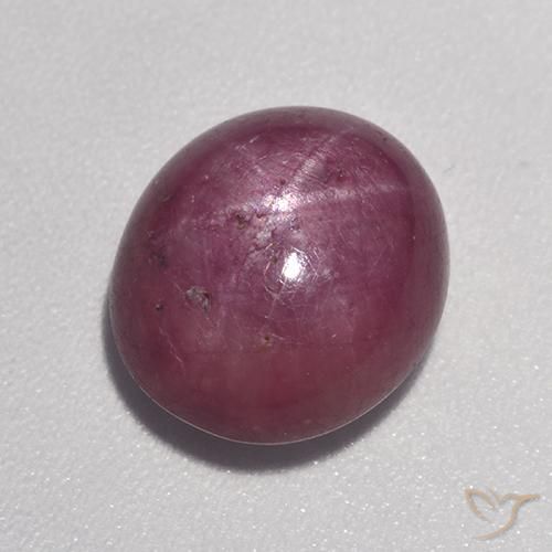 rubi estrela Roxo médio-escuro Natural 6.24ct, oval, Opaco