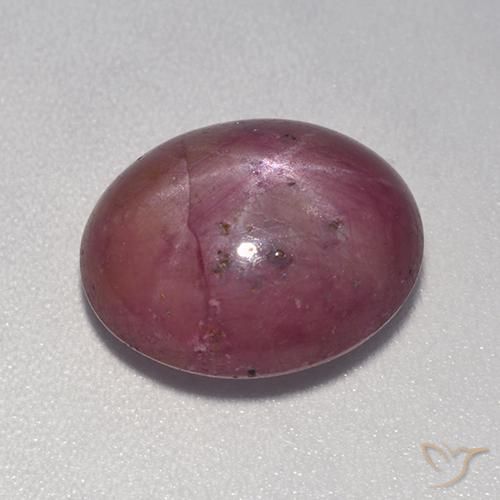 6.87ct Natural roxo avermelhado rubi estrela, oval, Opaco