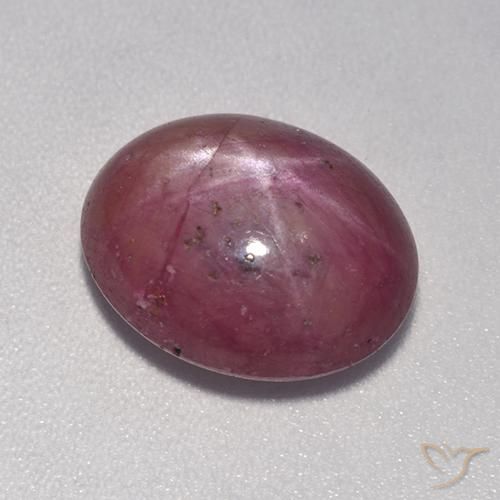 rubi estrela roxo avermelhado Natural 6.87ct, oval, Opaco