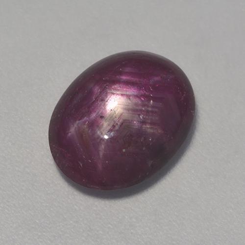 Rubi estrela vermelho natural 5,32ct, corte oval, translúcido