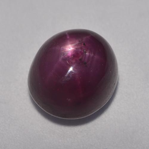 Rubi estrela vermelho natural 7,07ct, corte oval, opaco