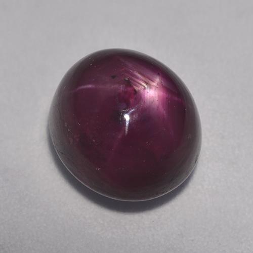 Rubi estrela vermelho natural 7,07ct, corte oval, opaco