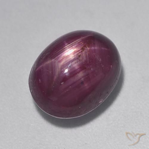 rubi estrela Roxo médio-escuro Natural 5.53ct, oval, Opaco