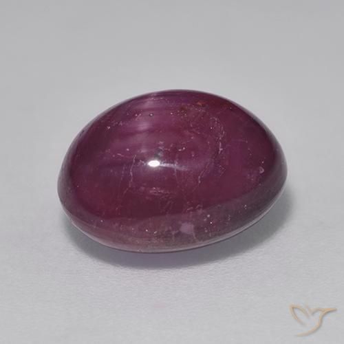 rubi estrela Roxo médio-escuro Natural 5.53ct, oval, Opaco