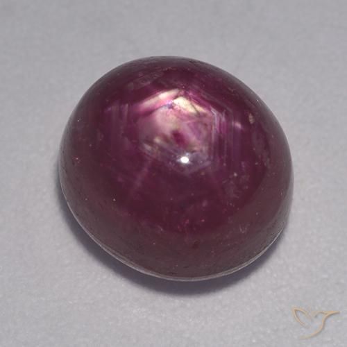 5.78ct Natural Roxo médio-escuro rubi estrela, oval, Opaco