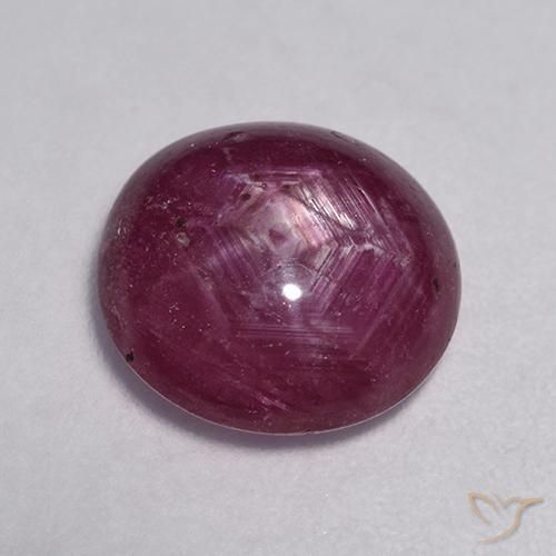 rubi estrela framboesa vermelha Natural 4.76ct, oval, Translúcido