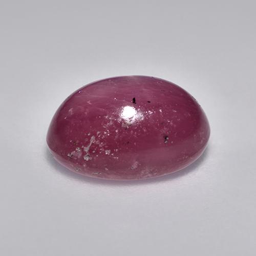 Rubi estrela roxo natural 5,49ct, corte oval, opaco