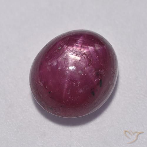 6.08ct Natural framboesa vermelha rubi estrela, oval, Opaco