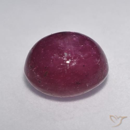 rubi estrela framboesa vermelha Natural 6.08ct, oval, Opaco