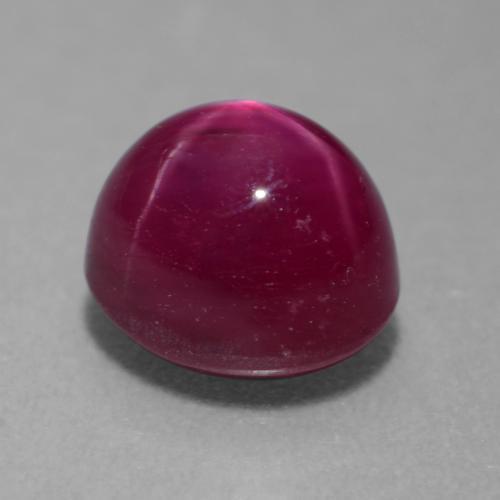 Rubi estrela roxo natural 4,05ct, corte oval, translúcido