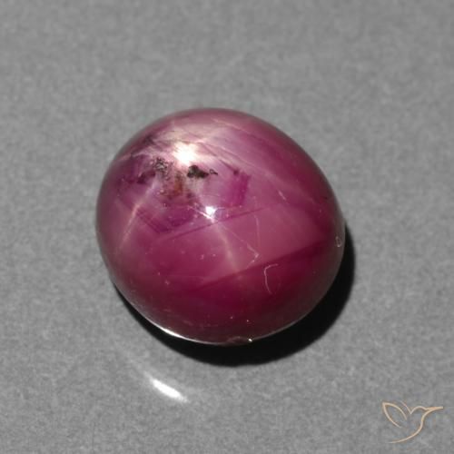 4.05ct Natural Magenta-Rosa rubi estrela, oval, Translúcido