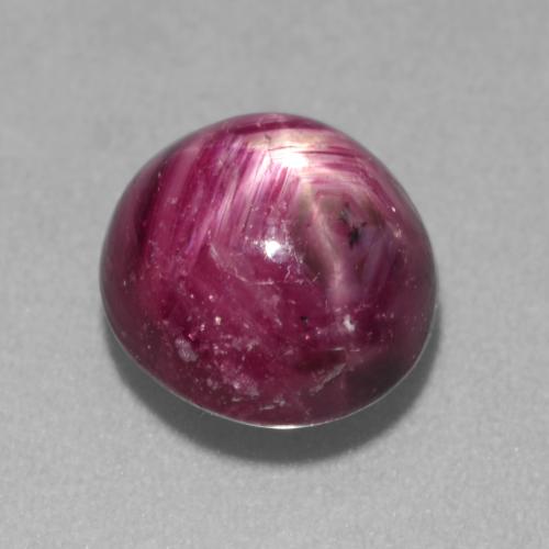 Rubi estrela roxo natural 4,11ct, corte oval, translúcido