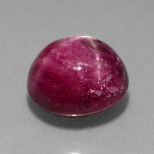 Rubi estrela roxo natural 4,11ct, corte oval, translúcido