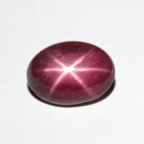 Rubi estrela vermelho natural 3,19ct, corte oval, opaco