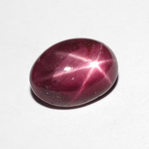 Rubi estrela vermelho natural 3,19ct, corte oval, opaco