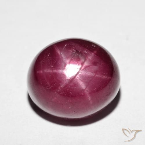 Rubi estrela vermelho natural 11,82ct, corte oval, opaco