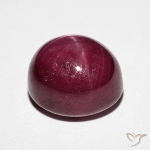 Rubi estrela vermelho natural 11,82ct, corte oval, opaco