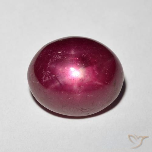10.93ct Natural Vinho Tinto Profundo rubi estrela, oval, Opaco