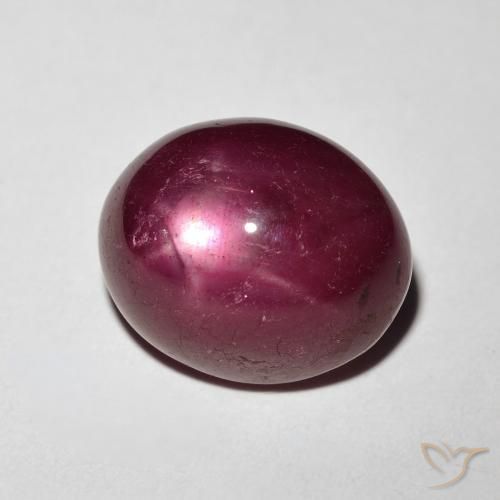 rubi estrela Vinho Tinto Profundo Natural 10.93ct, oval, Opaco