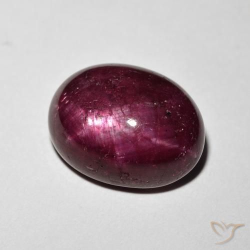 rubi estrela Vermelho escuro Natural 9.13ct, oval, Opaco