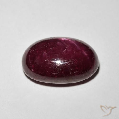 rubi estrela Vermelho escuro Natural 9.13ct, oval, Opaco