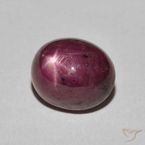 rubi estrela roxo avermelhado Natural 5.56ct, oval, Opaco