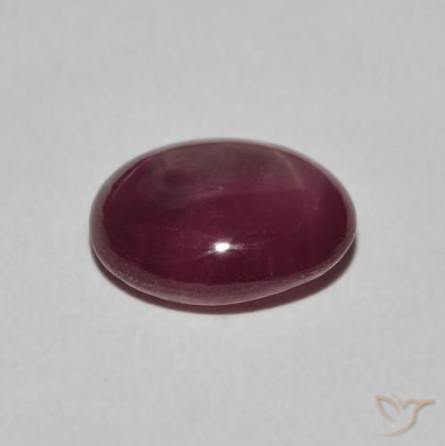 rubi estrela Medium Dark-Purple Natural 3.94ct, oval, Opaco