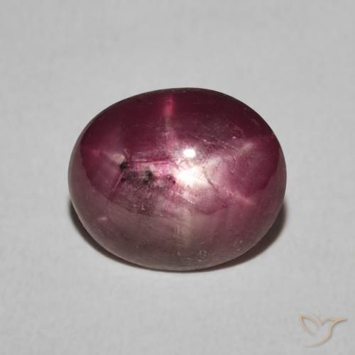 3.85ct Natural Magenta acinzentado rubi estrela, oval, Opaco