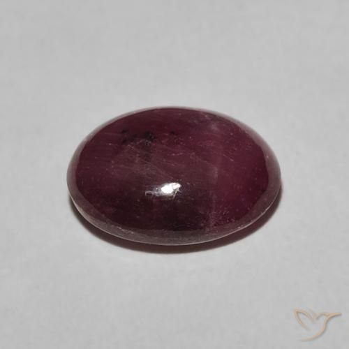 rubi estrela Magenta acinzentado Natural 3.85ct, oval, Opaco