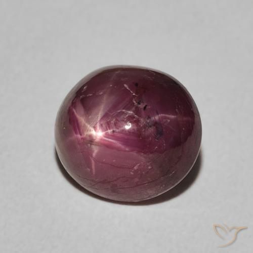 rubi estrela Magenta acinzentado Natural 5.04ct, oval, Opaco