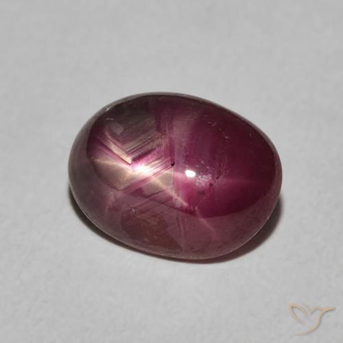 rubi estrela ameixa roxa Natural 4.72ct, oval, Opaco