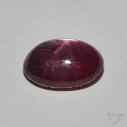 rubi estrela ameixa roxa Natural 4.72ct, oval, Opaco