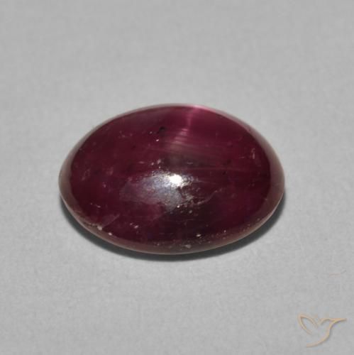 rubi estrela vermelho médio Natural 4.54ct, oval, Opaco