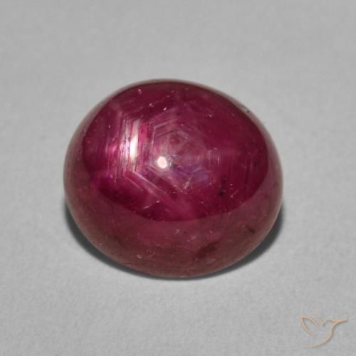 rubi estrela Berry Purple Natural 5.50ct, oval, Opaco