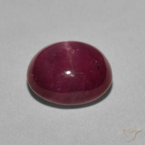 rubi estrela Magenta Profundo Natural 5.07ct, oval, Opaco