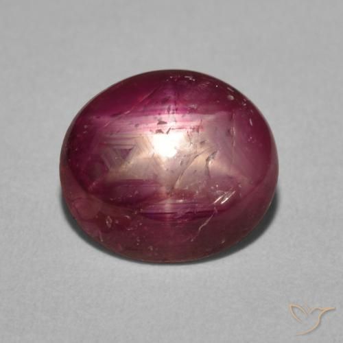 3.97ct Natural roxo médio rubi estrela, oval, Opaco