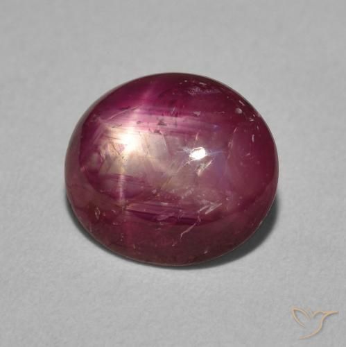 rubi estrela roxo médio Natural 3.97ct, oval, Opaco