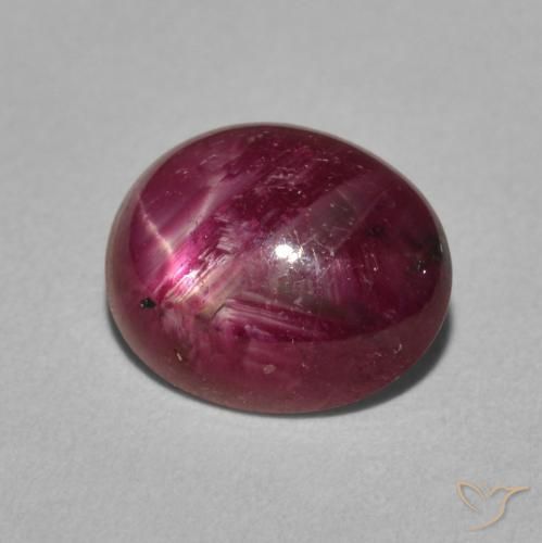 rubi estrela Berry Purple Natural 4.45ct, oval, Opaco