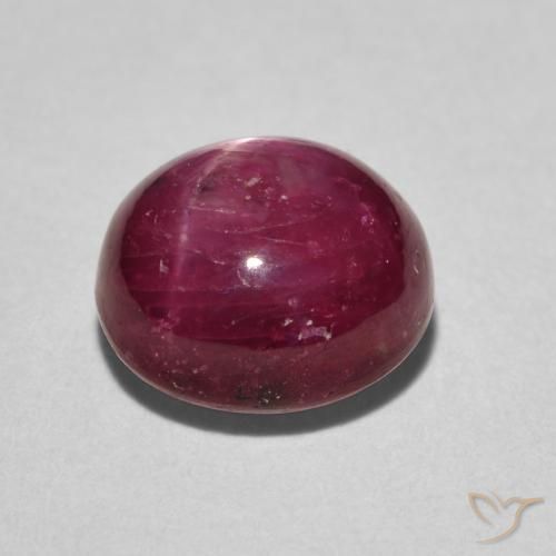 rubi estrela Carmesim Profundo Natural 5.27ct, oval, Opaco