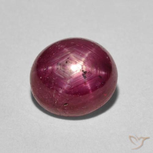 3.74ct Natural vermelho médio rubi estrela, oval, Opaco