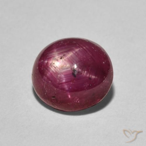 rubi estrela vermelho médio Natural 3.74ct, oval, Opaco