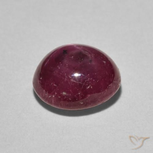 rubi estrela vermelho médio Natural 3.74ct, oval, Opaco