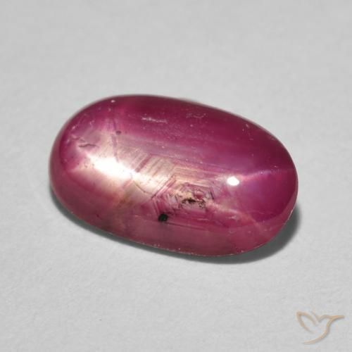 rubi estrela Carmesim Profundo Natural 2.94ct, oval, Opaco