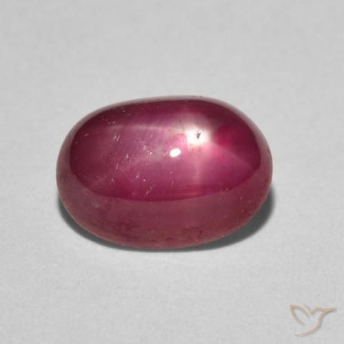 3.19ct Natural Jam Red rubi estrela, oval, Opaco