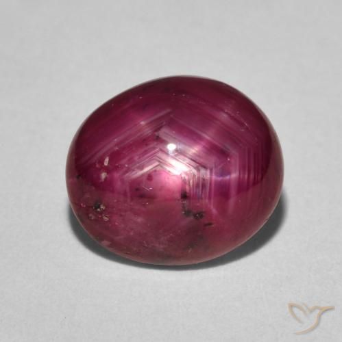 4.40ct Natural Vermelho escuro rubi estrela, oval, Opaco