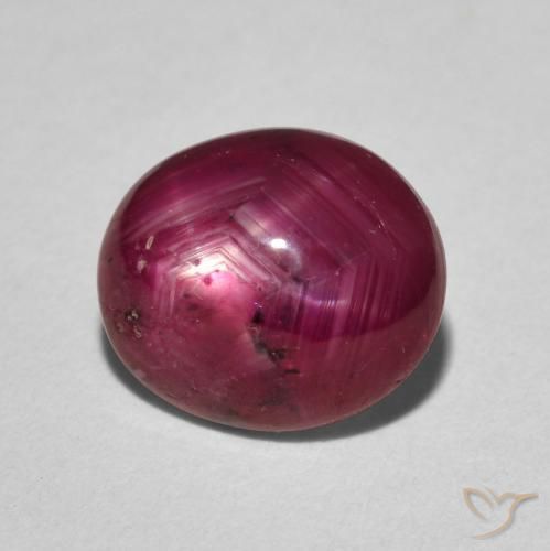 rubi estrela Vermelho escuro Natural 4.40ct, oval, Opaco