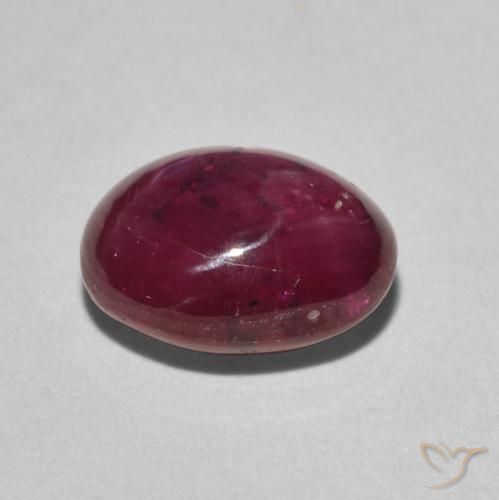 rubi estrela Vermelho escuro Natural 4.40ct, oval, Opaco
