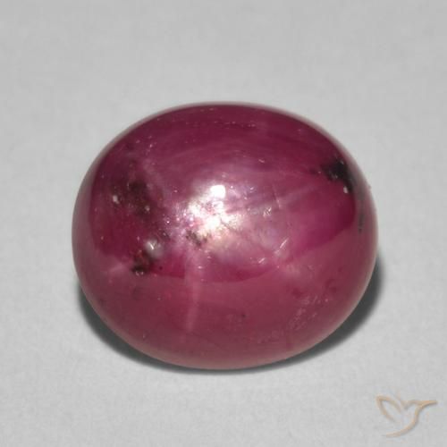 4.85ct Natural vermelho médio rubi estrela, oval, Opaco