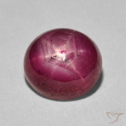 4.24ct Natural Carmesim Profundo rubi estrela, oval, Opaco